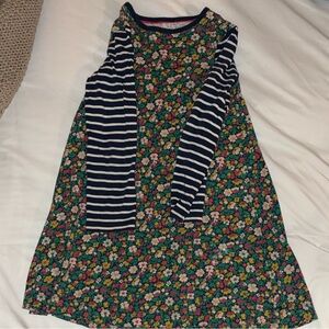 Mini Boden Long Sleeve Floral Dress